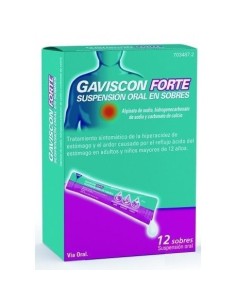 GAVISCON FORTE 12 SOBRES SUSPENSION ORAL 10 ML