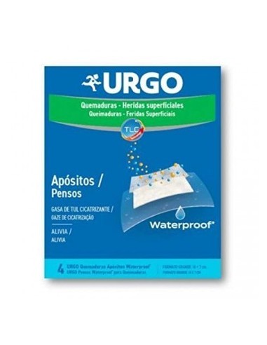 URGO QUEMADURAS HERIDAS SUPERFICIALES WATERPROOF 4UDS 73.5X45MM