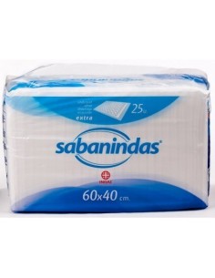 SABANINDAS PROT-CAMA 60X 40CM 25 U