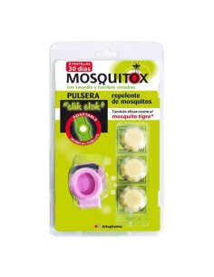 Mosquitox - Pulsera Clik Clak Con 3 Pastillas Repelentes